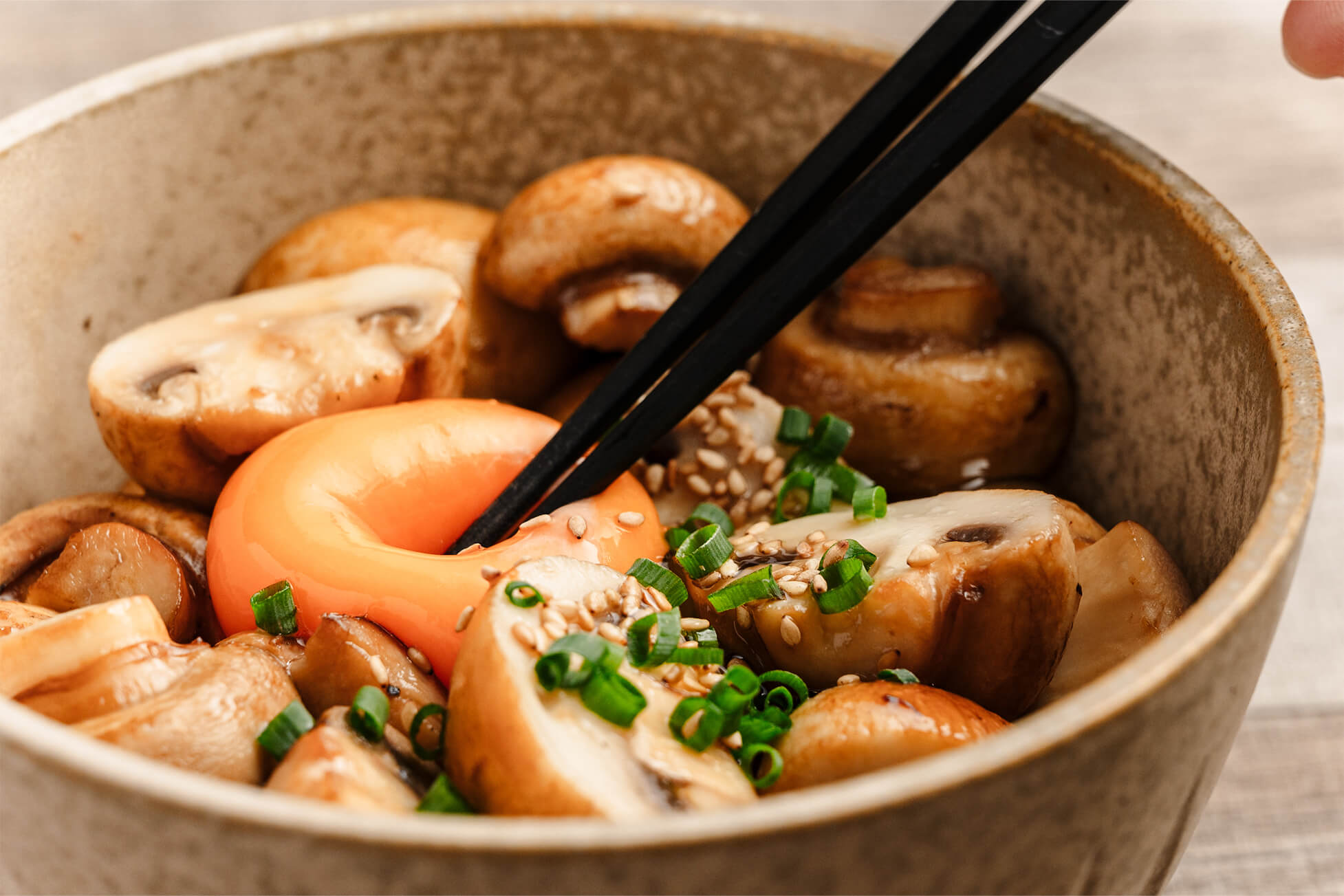 Mushroom TKG(Mushroom rice bowl with raw egg) 02