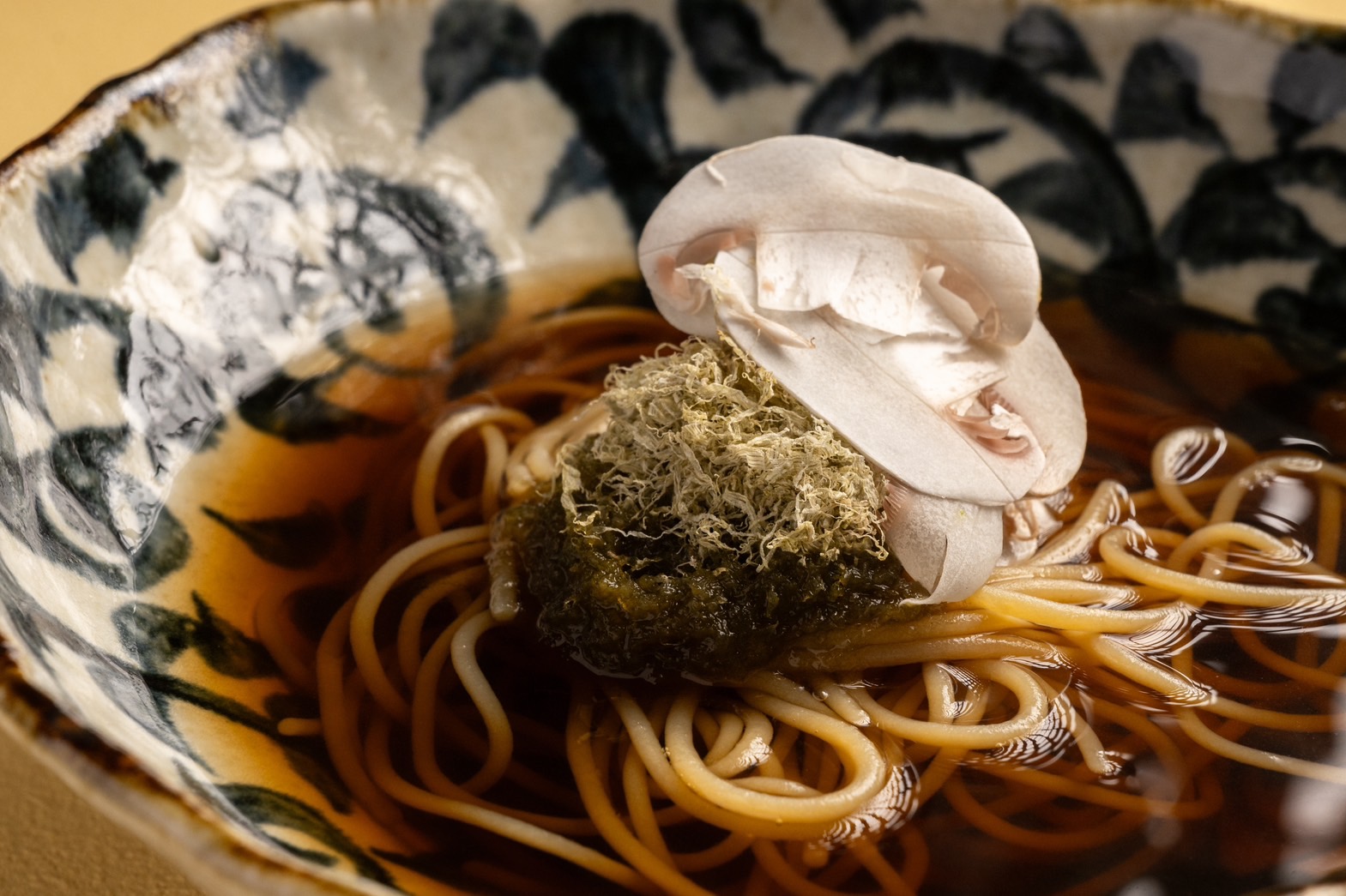 Mushroom SOBA DASHI soup with ZENB NOODLE