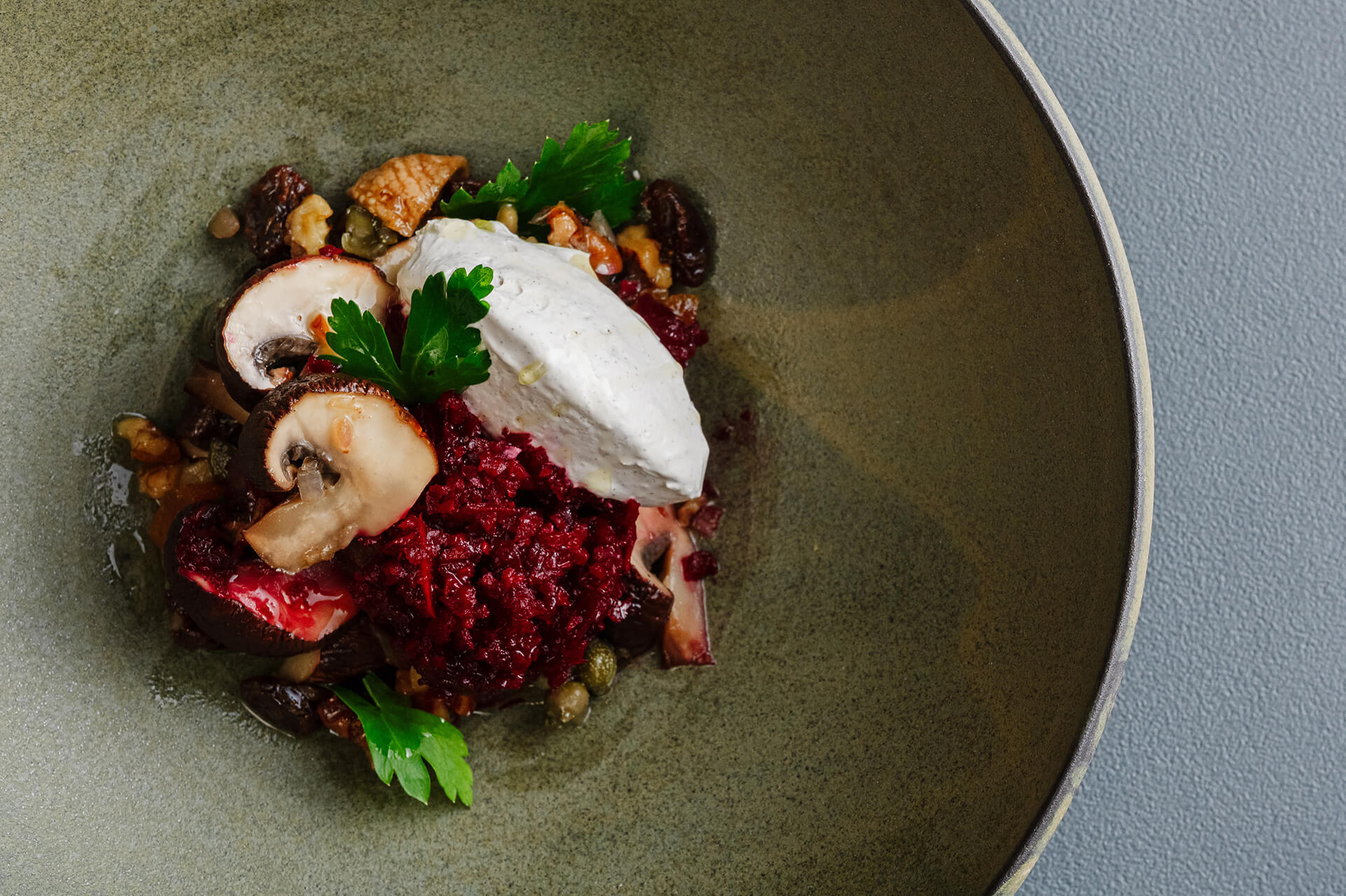 Smoked Mushroom and Beetroot Tartar 3.0